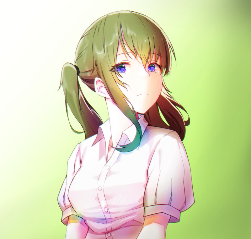 色差渐变动漫少女壁纸