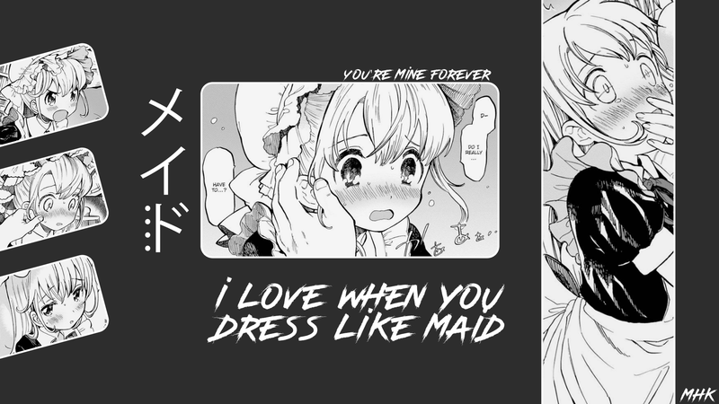 龙女仆家的黑白女仆少女壁纸