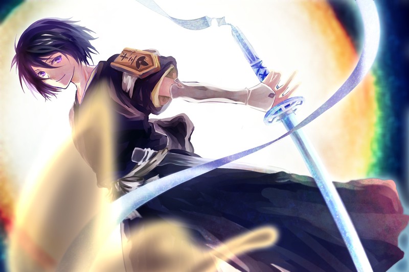 朽木露琪亚高清壁纸 死神动漫美少女战士紫眸配剑