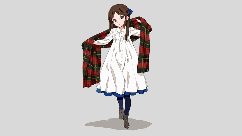 这套极简风动漫少女壁纸太戳人啦