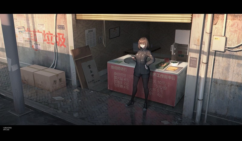 街头霓虹下的二次元壁纸合集