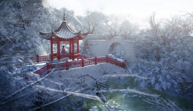 绝美冬景幻想动漫壁纸