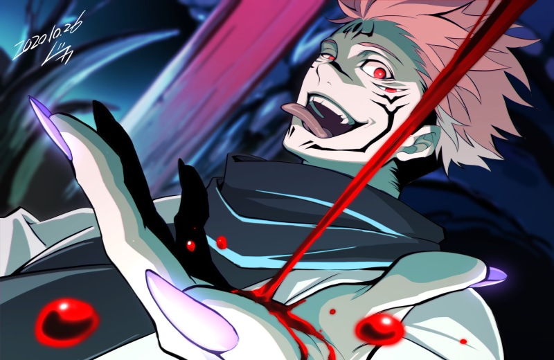 咒术回战1080P高清壁纸 虎杖悠仁两面宿傩帅气动漫男孩合集