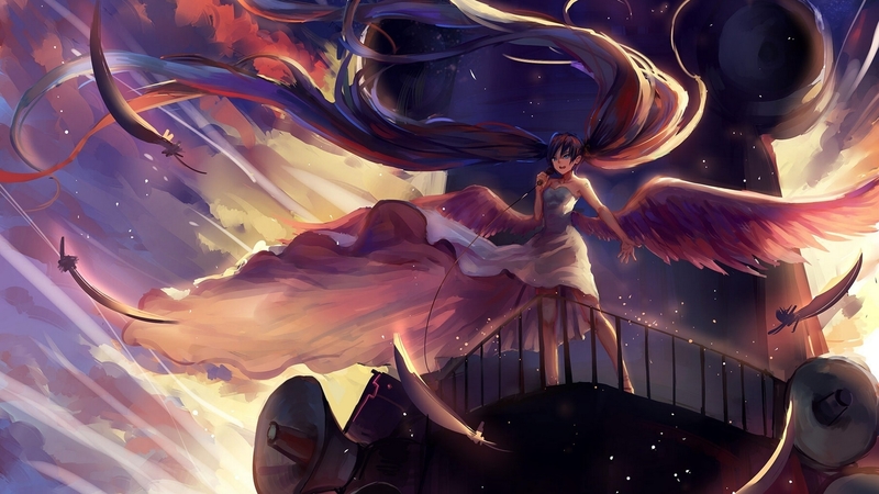 初音未来绝美翅膀壁纸合集