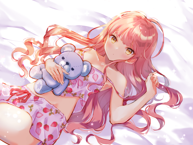 快看！这组动漫壁纸里的粉长发少女太戳人了