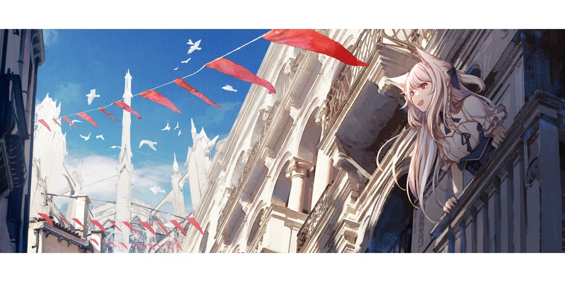 动漫少女数字艺术肖像高清壁纸