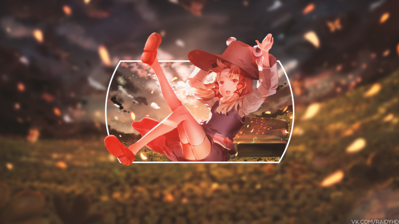 壁纸上新！画中画风格动漫少女高清桌面背景