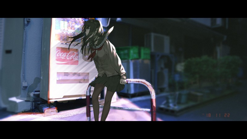 这套水手服少女插画太绝了