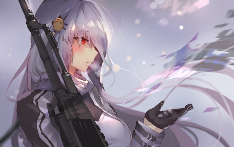 少女前线壁纸合集 红眸持枪少女高清壁纸