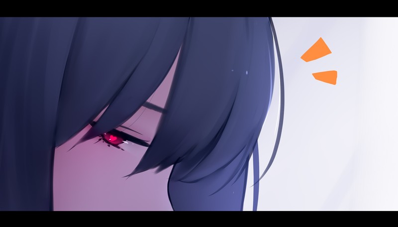 竖屏二次元少女肖像插画