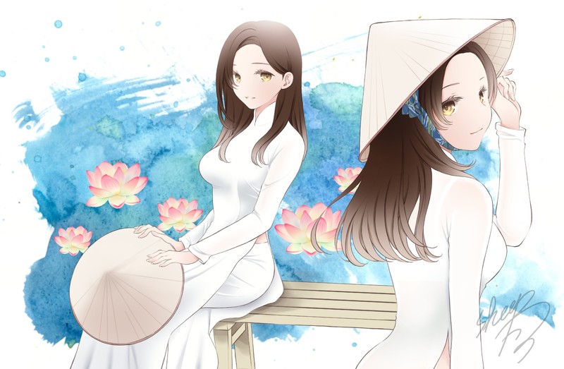 4张二次元少女数字艺术壁纸合集