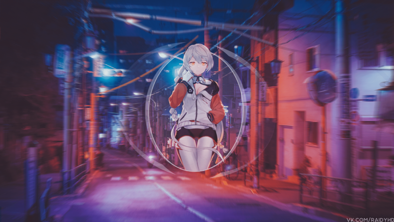 崩坏三琪亚娜街头灯影壁纸合集