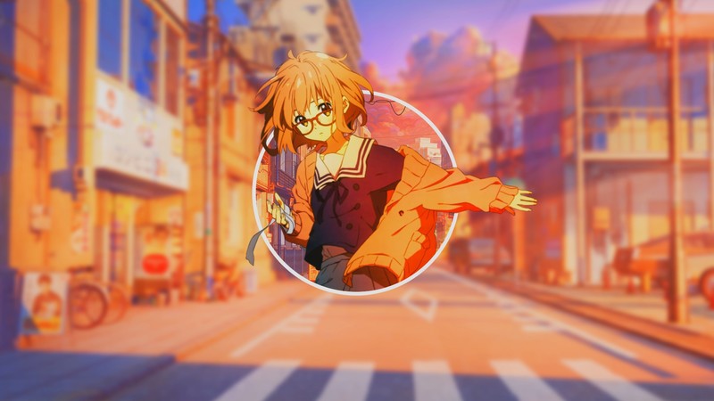 戴眼镜的动漫少女高清壁纸