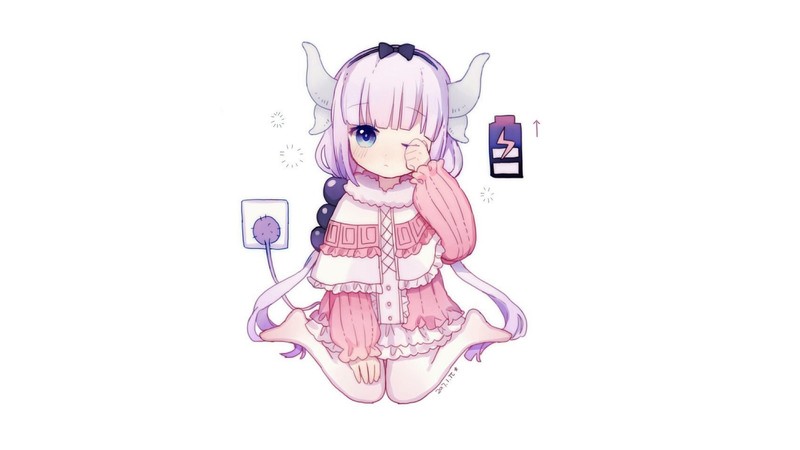 小林家的龙女仆康娜壁纸合集！白发萝莉太戳人啦