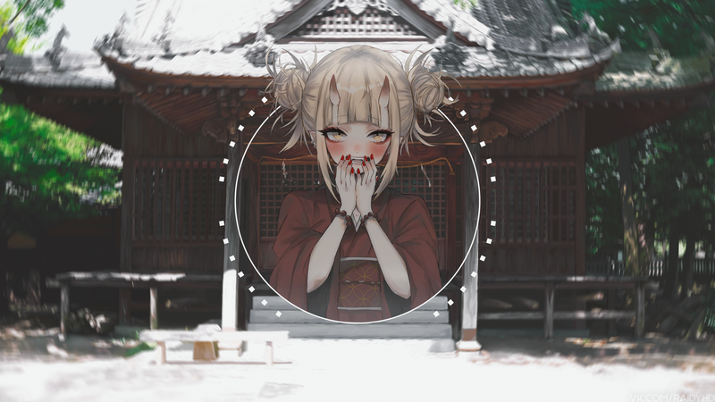 一组画中画风格动漫少女壁纸