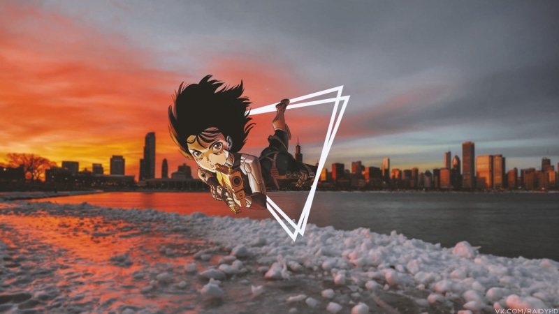 战斗天使阿丽塔壁纸！滨海都市里的动漫少女绝了