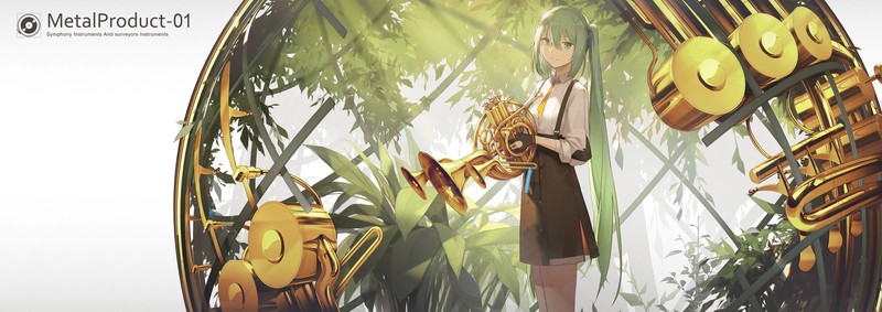 二次元少女数位手绘肖像壁纸