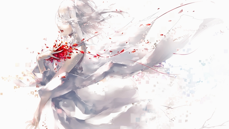 动漫幻想少女带血壁纸