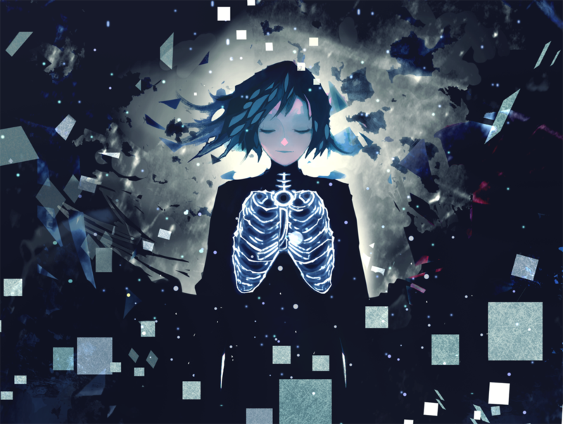 这款壁纸太绝了！黑发闭眼动漫少女氛围感拉满