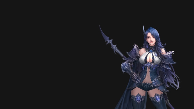 蓝发蓝眼二次元游戏女神壁纸 高清1080P超带感