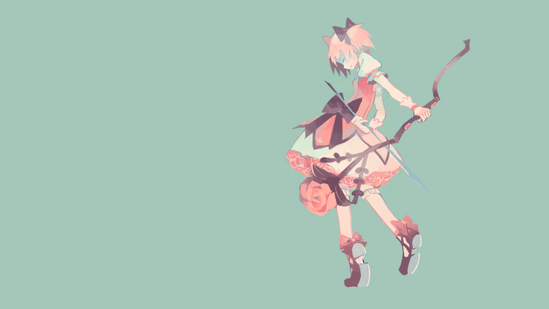 圆神粉毛少女壁纸合集！魔法少女小圆的绝美画风戳中谁了