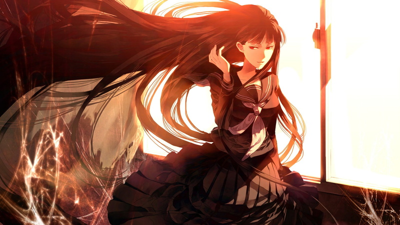 《黄昏少女×失忆》庚夕子校服壁纸 1080P高清动漫少女图