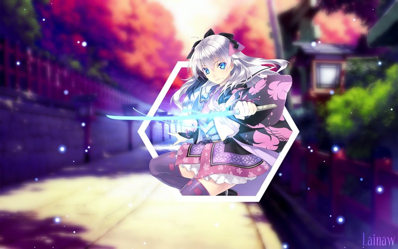 多张动漫少女画中画壁纸