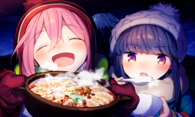 摇曳露营 可爱露营少女高清壁纸