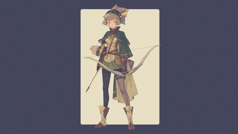 动漫少女壁纸合集：带着弓箭的幻想风小姐姐