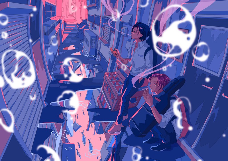 这组二次元壁纸太绝了！少年少女弹吉他氛围感拉满