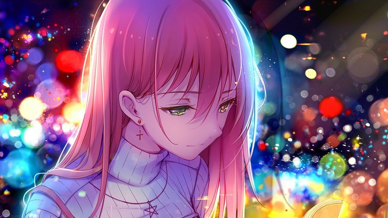 粉长发二次元少女壁纸合集