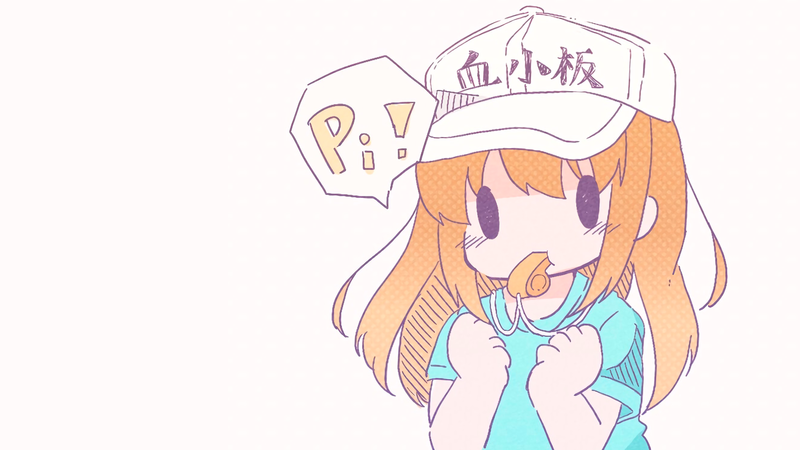 《工作细胞血小板同人 软萌少女极简风壁纸合集》