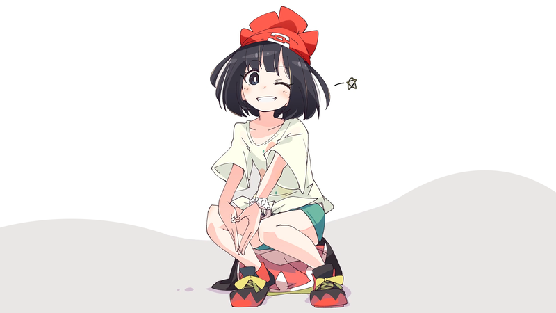 动漫壁纸合集：简约风少女宝可梦主题美图