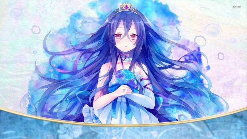 动漫少女壁纸合集 紫长发红眸二次元壁纸