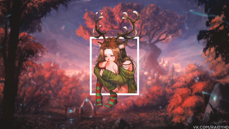 美女二次元画中画壁纸合集