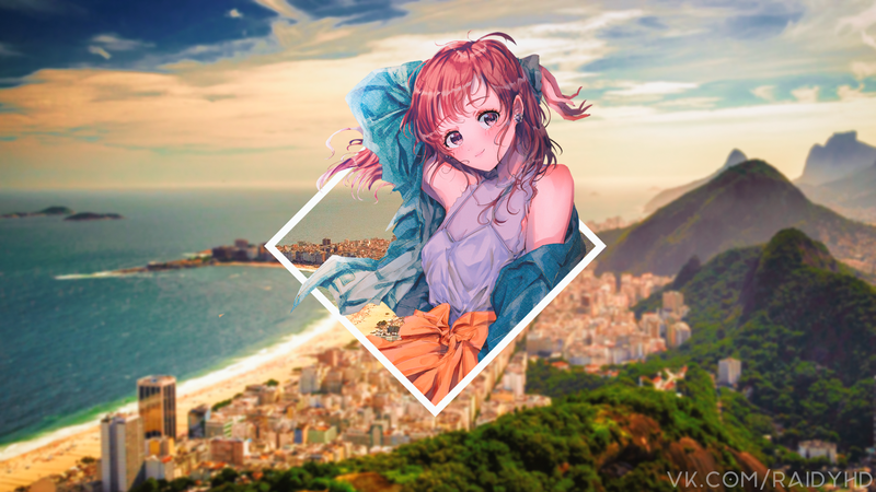 超清画中画动漫少女壁纸