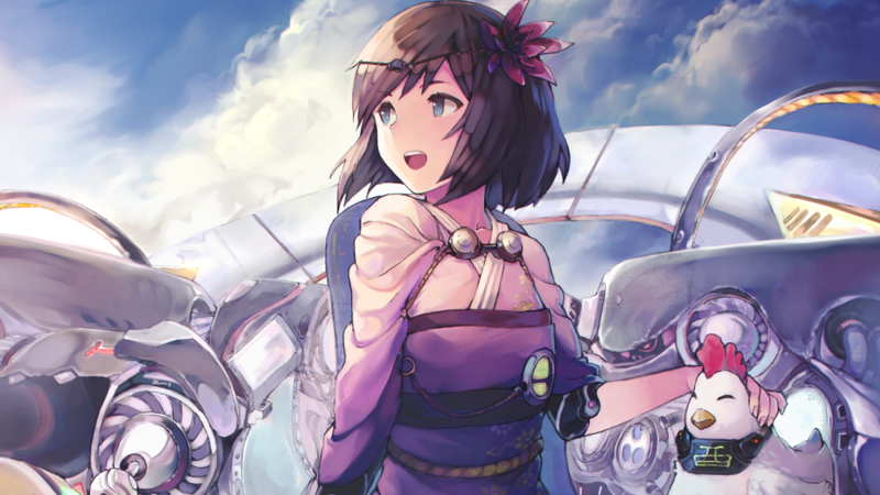 动漫黑发少女与小鸡的高清壁纸合集