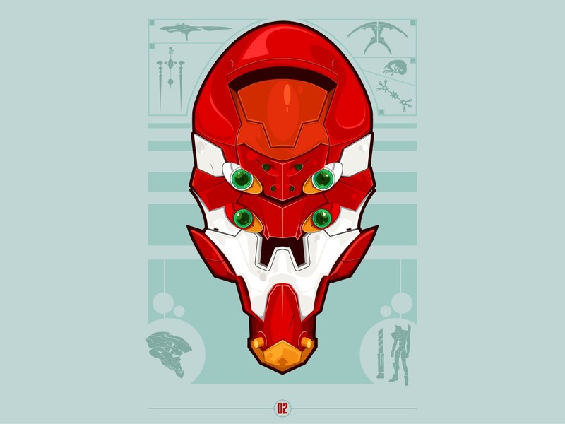 2号机帅气登场！新世纪福音战士机甲高清壁纸合集