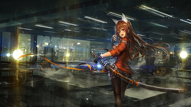 美少女持武士刀壁纸合集