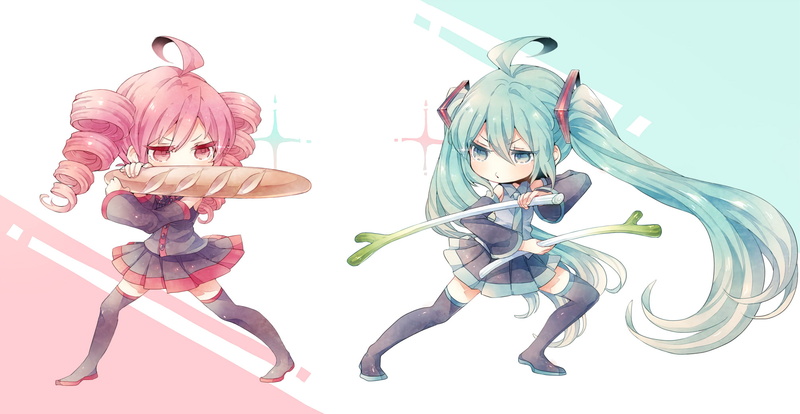 这组壁纸太好磕！初音未来和重音Teto的跨圈联动太绝了