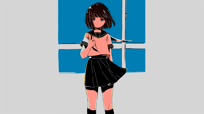 动漫少女水手服壁纸合集