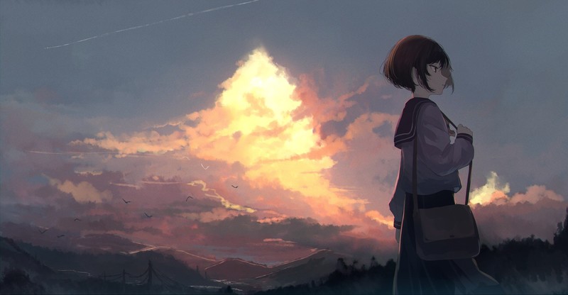 绝美动漫少女壁纸合集 把治愈天空装进屏幕里