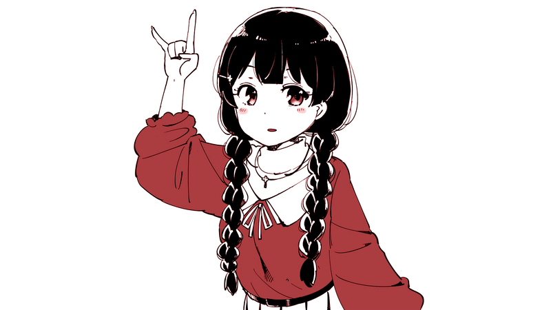二次元少女壁纸合集 简约画风吸睛十足
