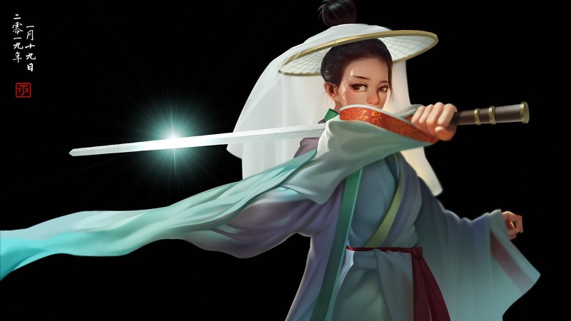 持剑汉服少女壁纸合集