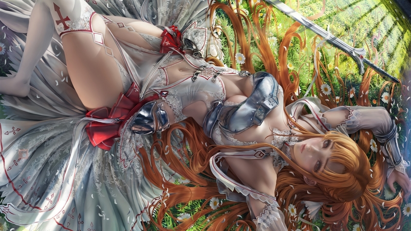 绝美红发动漫少女壁纸合集 绀野木棉季、结城明日奈等角色