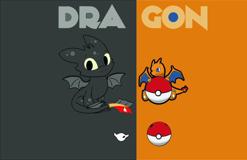 无牙仔和喷火龙的梦幻联动壁纸合集