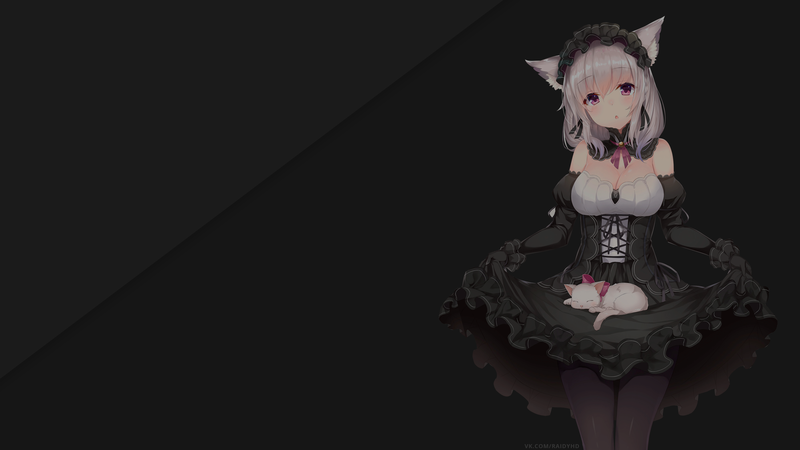 壁纸分享：画中画画风的二次元少女高清壁纸