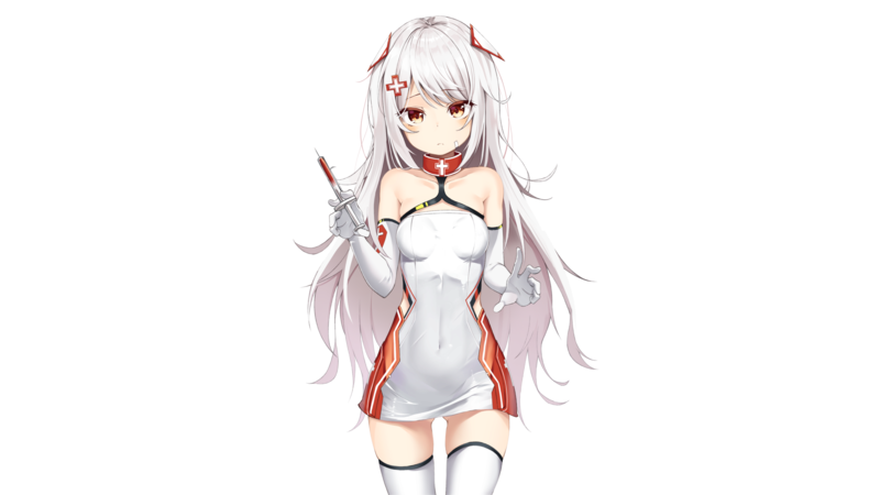 银发长腿紧身衣少女壁纸
