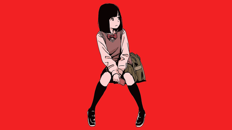 多款简约风动漫女高中生壁纸合集