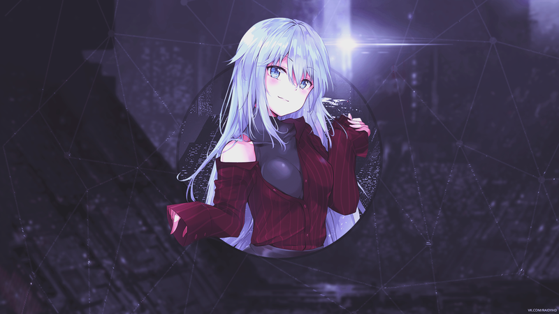 壁纸合集：动漫少女画中画高清壁纸